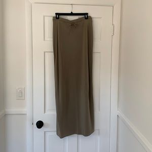 Vince Taupe Silk Maxi Skirt
